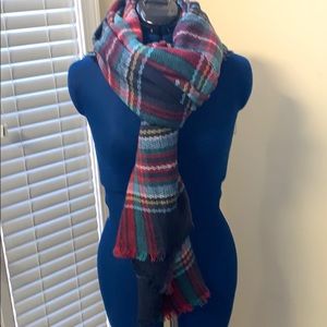 Luxina plaid square scarf/wrap.